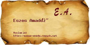 Eszes Amadé névjegykártya